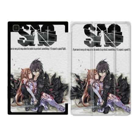 Housse Smart Cover Pour Samsung Galaxy Tab A7 (10.4) Manga SAO sword Art Online Blanc