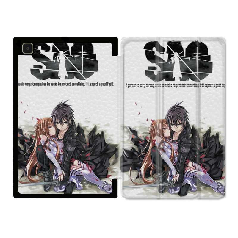 Housse Smart Cover Pour Samsung Galaxy Tab A7 (10.4) Manga SAO sword Art Online Blanc