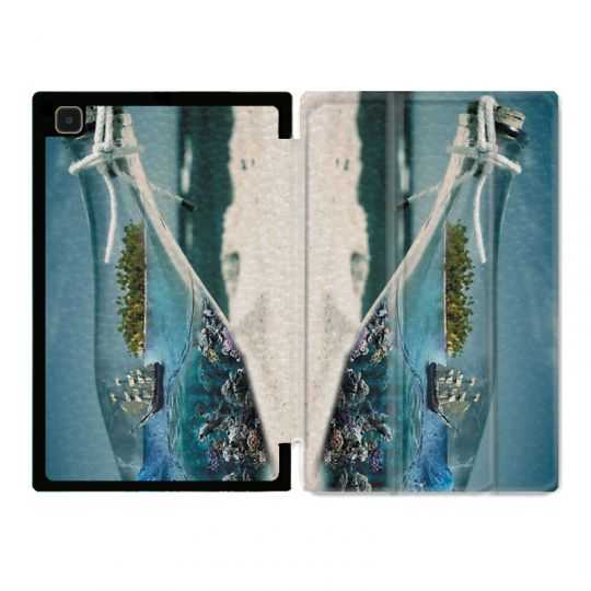 Housse Smart Cover Pour Samsung Galaxy Tab A7 (10.4) Mer Bouteille