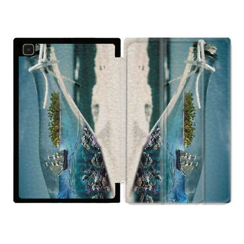 Housse Smart Cover Pour Samsung Galaxy Tab A7 (10.4) Mer Bouteille