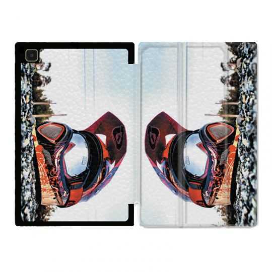 Housse Smart Cover Pour Samsung Galaxy Tab A7 (10.4) Moto Casque Cross