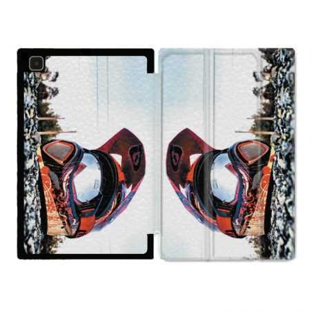 Housse Smart Cover Pour Samsung Galaxy Tab A7 (10.4) Moto Casque Cross