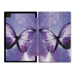 Housse Smart Cover Pour Samsung Galaxy Tab A7 (10.4) Papillon Violet et Blanc