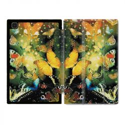 Housse Smart Cover Pour Samsung Galaxy Tab A7 (10.4) Papillon Jaune