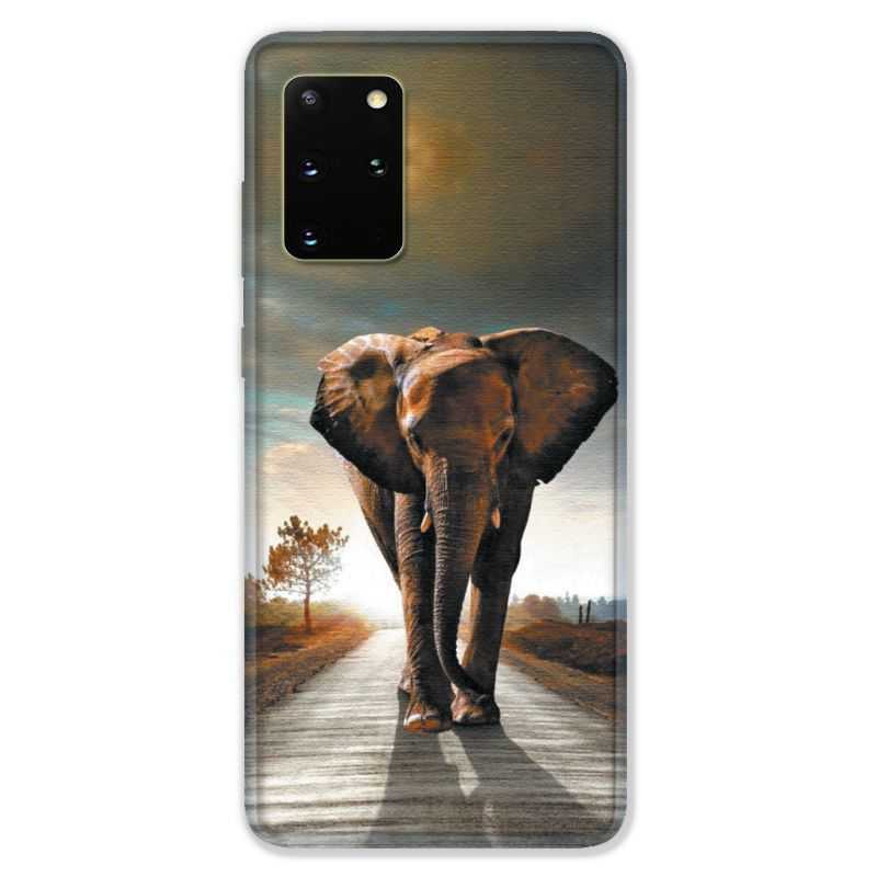 Coque pour Samsung Galaxy S20 PLUS savane Elephant route