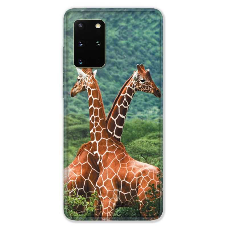 Coque pour Samsung Galaxy S20 PLUS savane Girafe Duo