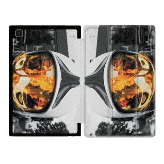 Housse Smart Cover Pour Samsung Galaxy Tab A7 (10.4) Pompier Casque Feu