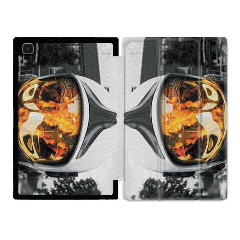 Housse Smart Cover Pour Samsung Galaxy Tab A7 (10.4) Pompier Casque Feu