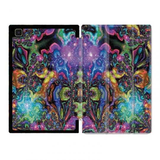 Housse Smart Cover Pour Samsung Galaxy Tab A7 (10.4) Psychedelic Colore