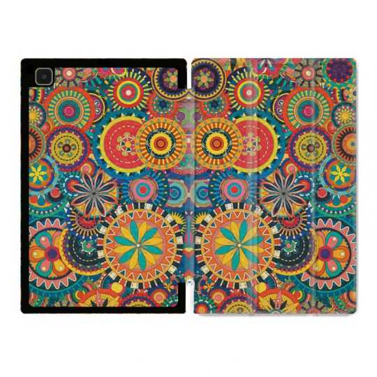 Housse Smart Cover Pour Samsung Galaxy Tab A7 (10.4) Psychedelic Roue
