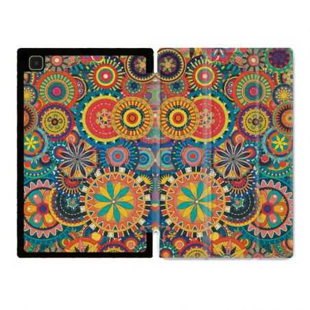 Housse Smart Cover Pour Samsung Galaxy Tab A7 (10.4) Psychedelic Roue