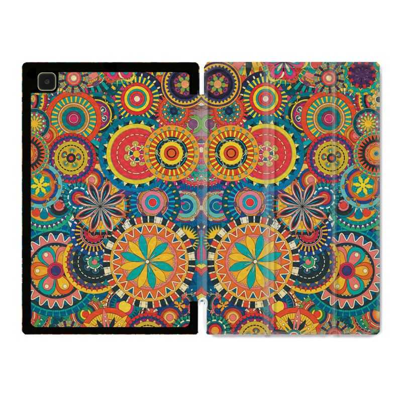 Housse Smart Cover Pour Samsung Galaxy Tab A7 (10.4) Psychedelic Roue
