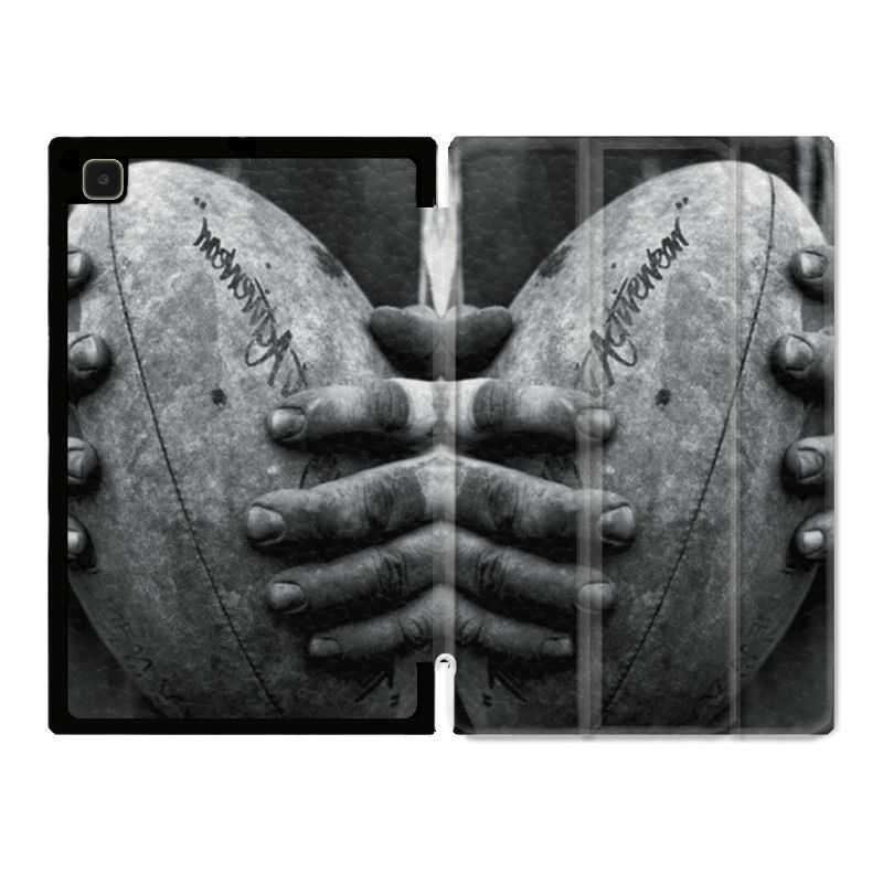Housse Smart Cover Pour Samsung Galaxy Tab A7 (10.4) Rugby Ballon Vintage