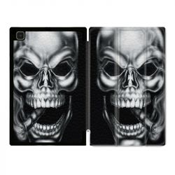 Housse Smart Cover Pour Samsung Galaxy Tab A7 (10.4) Tete de Mort Fume