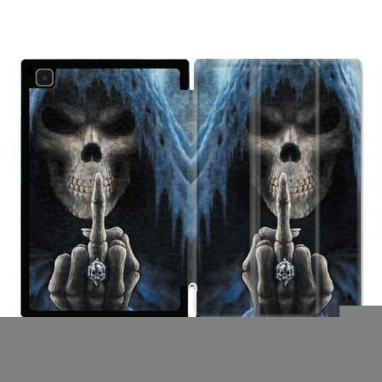 Housse Smart Cover Pour Samsung Galaxy Tab A7 (10.4) Tete de Mort Doigt