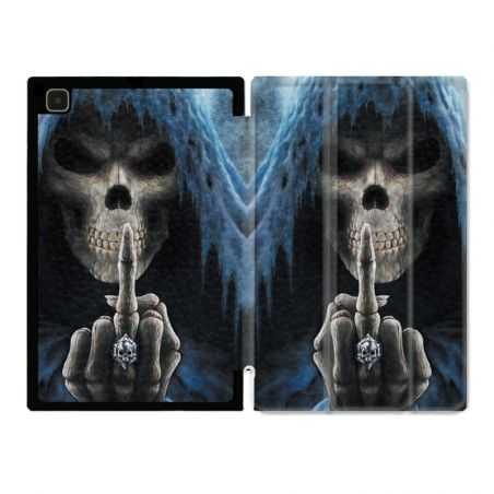 Housse Smart Cover Pour Samsung Galaxy Tab A7 (10.4) Tete de Mort Doigt