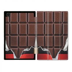 Housse Smart Cover Pour Samsung Galaxy Tab A7 (10.4) Trompe Oeil Chocolat
