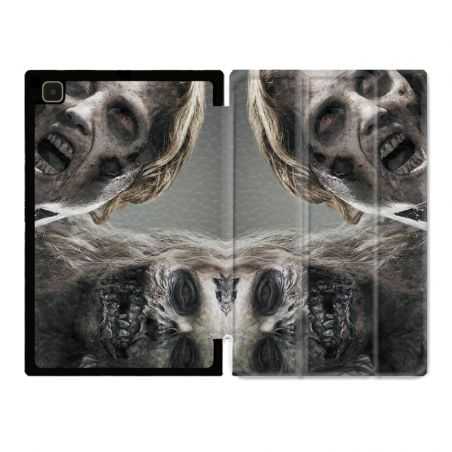 Housse Smart Cover Pour Samsung Galaxy Tab A7 (10.4) Zombie Blanc