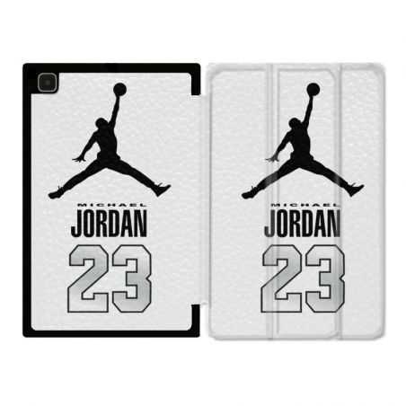 Housse Smart Cover Pour Samsung Galaxy Tab A7 (10.4) Jordan 23 Blanc