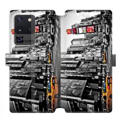 Housse cuir portefeuille pour Samsung Galaxy S20 Ultra Amerique USA New York Taxi