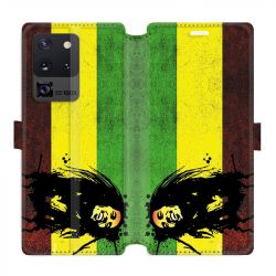 Housse cuir portefeuille pour Samsung Galaxy S20 Ultra Bob Marley Drapeau