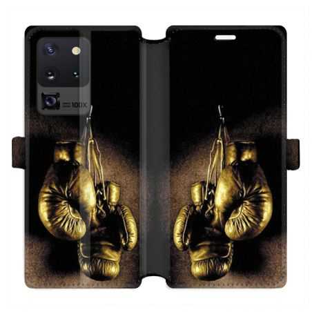Housse cuir portefeuille pour Samsung Galaxy S20 Ultra Boxe gant vintage