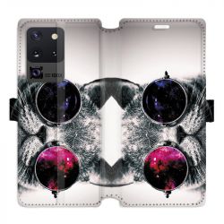 Housse cuir portefeuille pour Samsung Galaxy S20 Ultra Chat Fashion