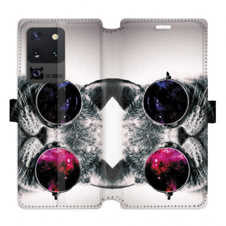 Housse cuir portefeuille pour Samsung Galaxy S20 Ultra Chat Fashion