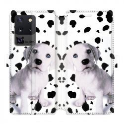 Housse cuir portefeuille pour Samsung Galaxy S20 Ultra Chien dalmatien