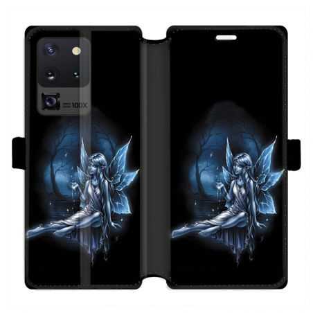 Housse cuir portefeuille pour Samsung Galaxy S20 Ultra Fee Bleu