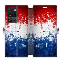 Housse cuir portefeuille pour Samsung Galaxy S20 Ultra France Eclaboussure