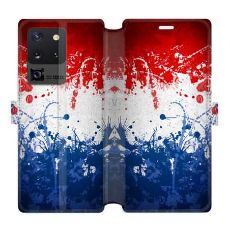 Housse cuir portefeuille pour Samsung Galaxy S20 Ultra France Eclaboussure