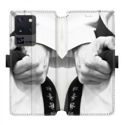 Housse cuir portefeuille pour Samsung Galaxy S20 Ultra Judo Kimono