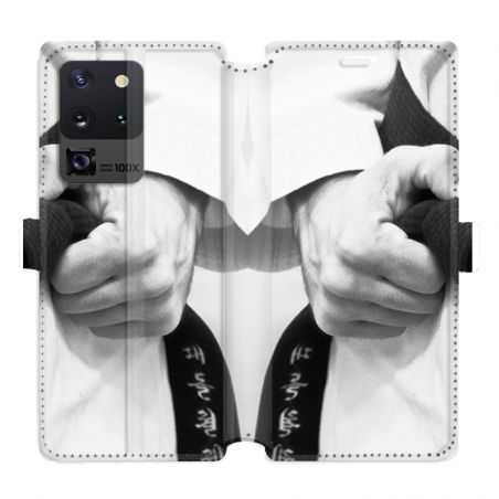 Housse cuir portefeuille pour Samsung Galaxy S20 Ultra Judo Kimono