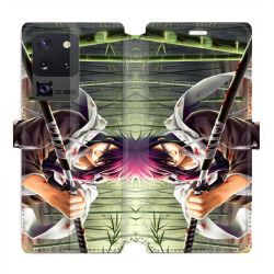 Housse cuir portefeuille pour Samsung Galaxy S20 Ultra Manga bambou