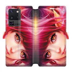 Housse cuir portefeuille pour Samsung Galaxy S20 Ultra Manga Elfe