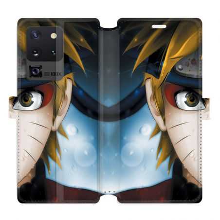 Housse cuir portefeuille pour Samsung Galaxy S20 Ultra Manga Naruto blanc