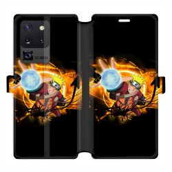 Housse cuir portefeuille pour Samsung Galaxy S20 Ultra Manga Naruto noir