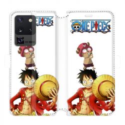 Housse cuir portefeuille pour Samsung Galaxy S20 Ultra Manga One Piece Chopper