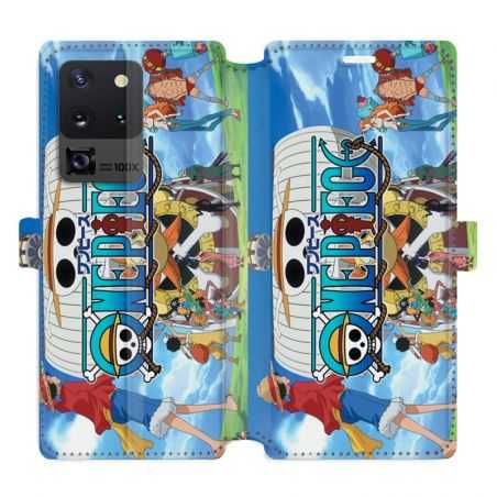 Housse cuir portefeuille pour Samsung Galaxy S20 Ultra Manga One Piece Sunny