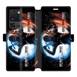 Housse cuir portefeuille pour Samsung Galaxy S20 Ultra Manga SAO sword Art Online Fight