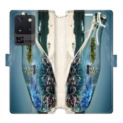 Housse cuir portefeuille pour Samsung Galaxy S20 Ultra Mer Bouteille