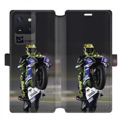 Housse cuir portefeuille pour Samsung Galaxy S20 Ultra Moto Wheeling