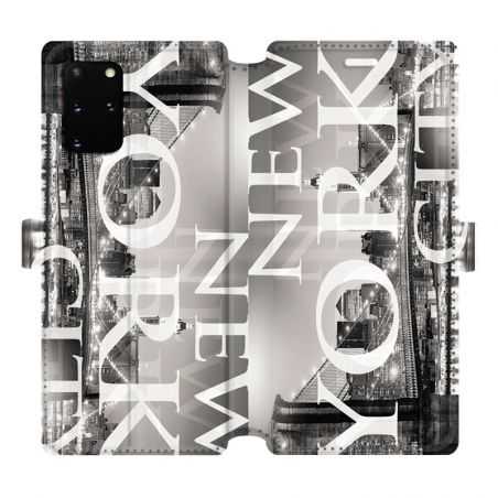 Housse cuir portefeuille pour Samsung Galaxy S20 Plus Amerique USA New York