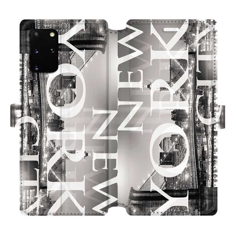 Housse cuir portefeuille pour Samsung Galaxy S20 Plus Amerique USA New York