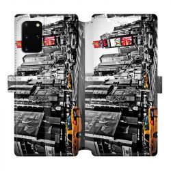 Housse cuir portefeuille pour Samsung Galaxy S20 Plus Amerique USA New York Taxi