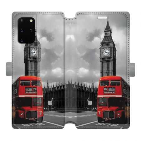 Housse cuir portefeuille pour Samsung Galaxy S20 Plus Angleterre London Bus