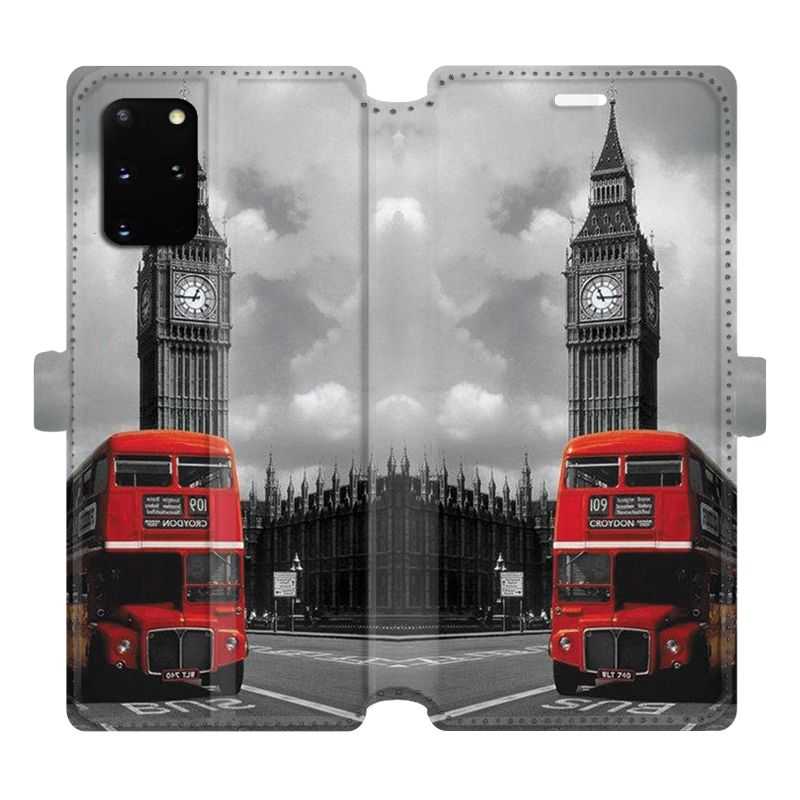 Housse cuir portefeuille pour Samsung Galaxy S20 Plus Angleterre London Bus