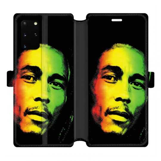 Housse cuir portefeuille pour Samsung Galaxy S20 Plus Bob Marley 2