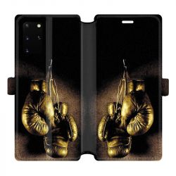 Housse cuir portefeuille pour Samsung Galaxy S20 Plus Boxe gant vintage